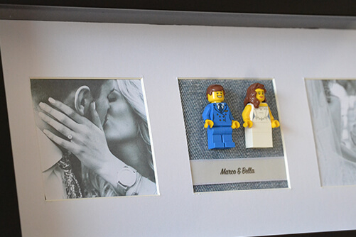 Close up of couple frame. 